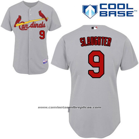 Camiseta Beisbol Hombre St. Louis Cardinals Mike Piazza Gris Cool Base